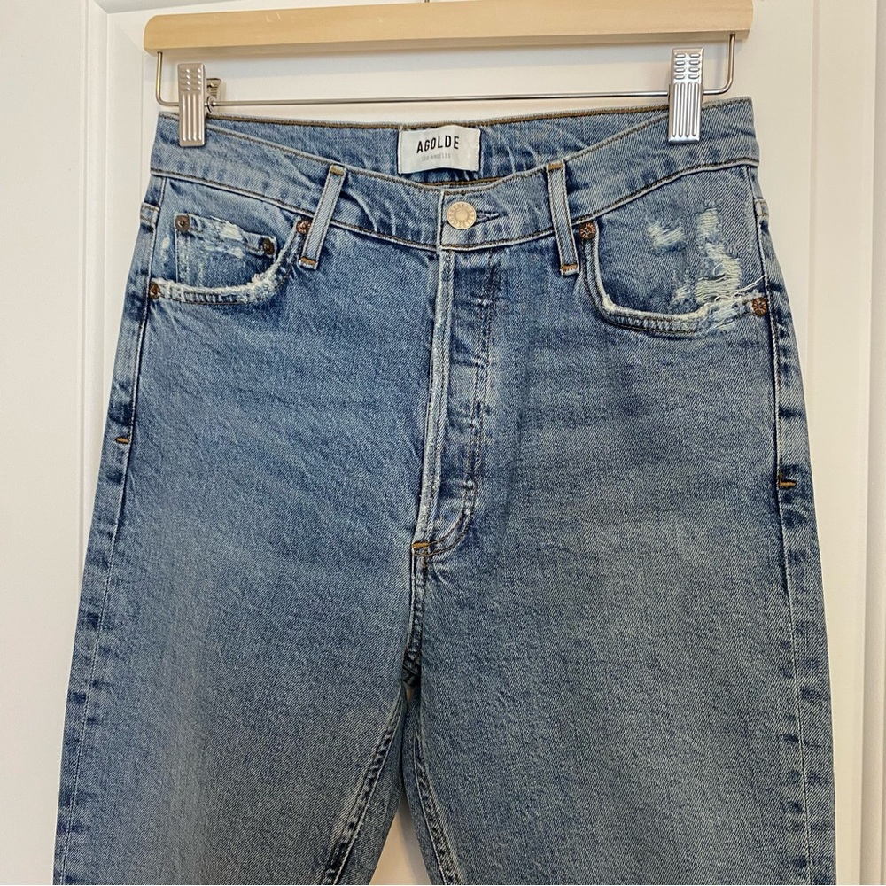 Agolde light wash skinny jeans